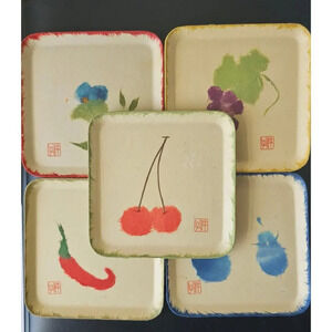 Japanese Washi Rice Paper Decorative Coasters,‎ Paper Art, Set of 5, Home Decor